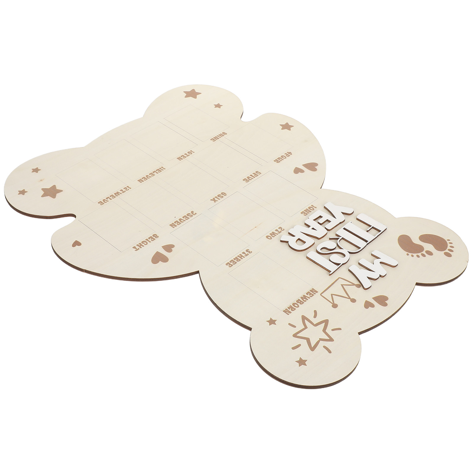 Baby Nursery Frames - Drewniana tablica do zdjęć noworodka, ramka