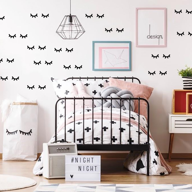 Baby Girl Nursery Quotes - Dekoracja pokoju dziecięcego naklejki na rzęsy