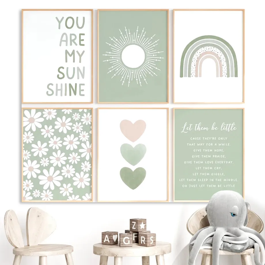 Baby Nursery Wall Lights - Krokodyl Uśmiecha Się na Słońce –