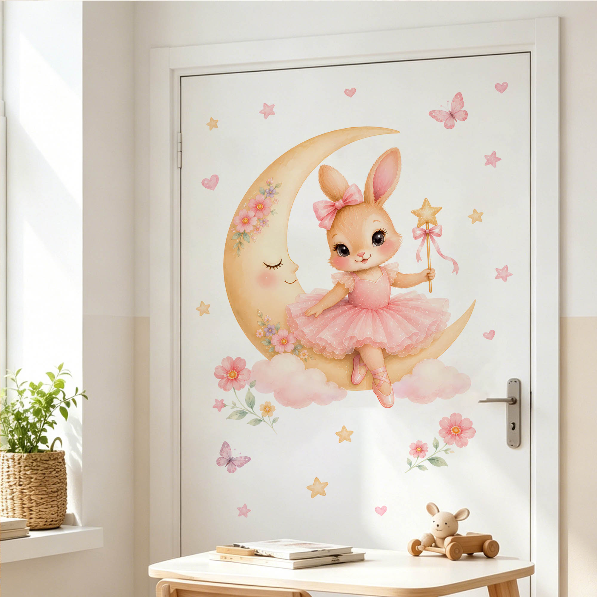 Naklejki ścienne akwarelowe: B – Baby Girl Nursery Quotes recenzja i cena