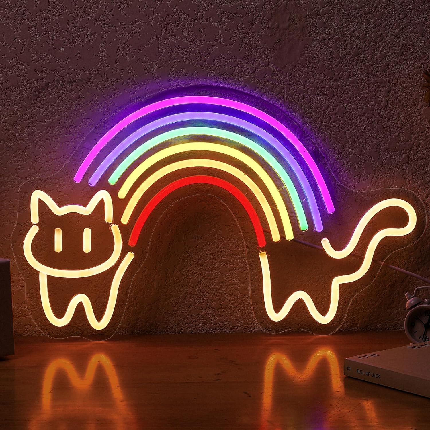 Neonowy znak z kotem tęczowym, – Baby Nursery Wall Lights recenzja i cena