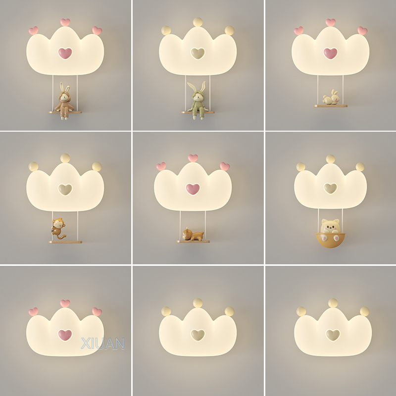 Romantyczna różowa korona kink – Baby Nursery Wall Lights recenzja i cena