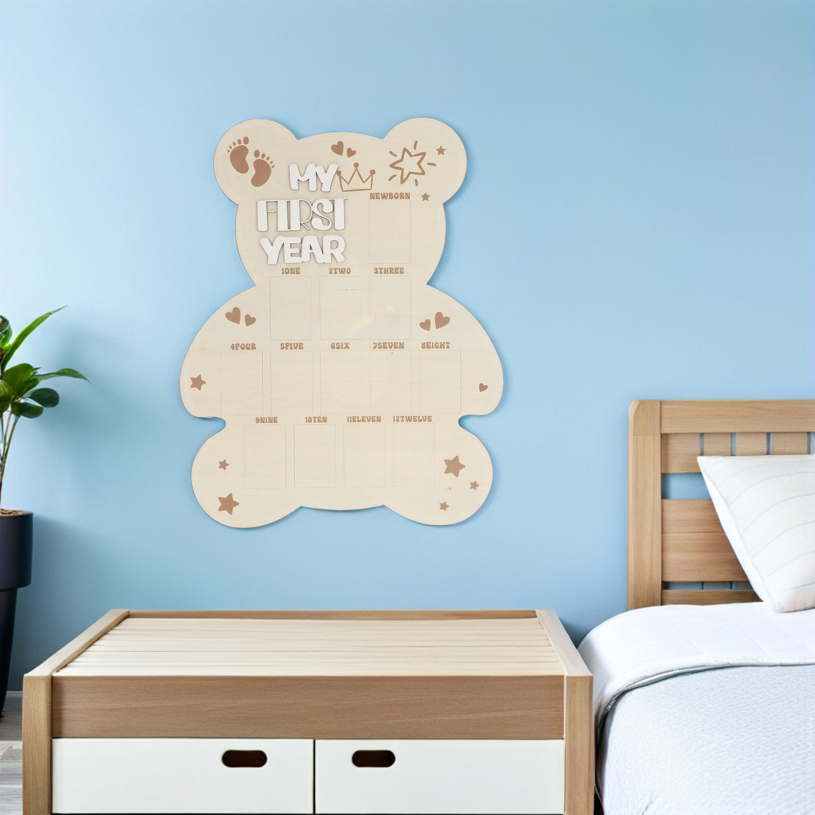 Drewniana tablica do zdjęć now – Baby Nursery Frames recenzja i cena