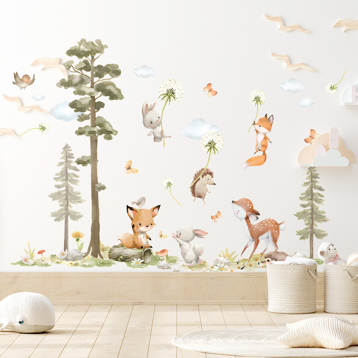 Śliczne leśne zwierzęta Naklej – Baby Girl Nursery Quotes recenzja i cena