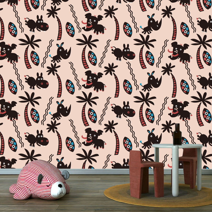 Kreskówkowa tapeta samoprzylep – Baby Nursery Peel And Stick Wallpaper recenzja i cena